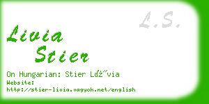 livia stier business card